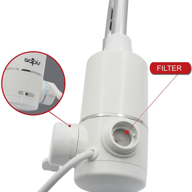 Sapir protočna slavina sa ugrađenim grejačem vode SP-7100-EE 2141  - dodatni pogled