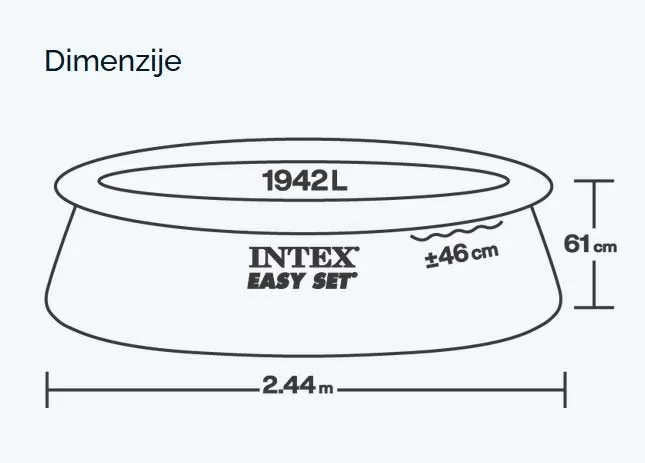 Bazen Intex 244 x 61 cm Easy Set 28108