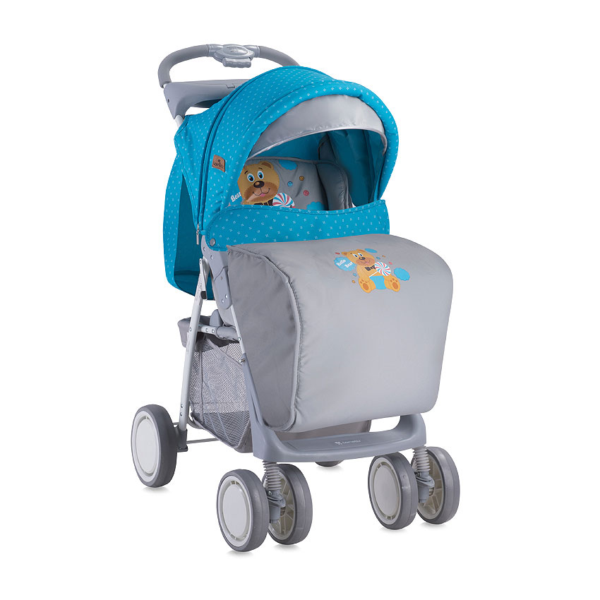 Lorelli Kolica za bebe 6m+ sa pokrivačem Foxy Blue Grey Hello Bear 10020521718A - dodatni pogled