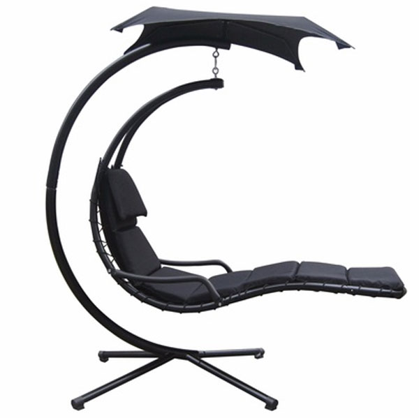 Hamock Ležaljka Sa Suncobranom Oia Black - dodatni pogled