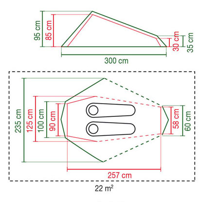 Šator za dve osobe Coleman Aravis 2 2000014590 - dodatni pogled