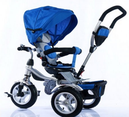 Multifunkcionalan tricikl prilagodljiv uzrastu deteta Playtime AM 408 plavi - dodatni pogled