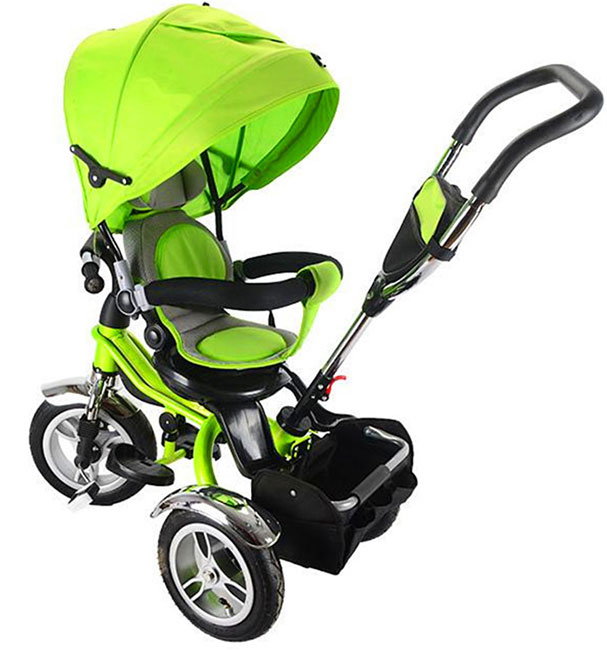 Multifunkcionalan tricikl prilagodljiv uzrastu deteta Playtime AM 408 zeleni - dodatni pogled