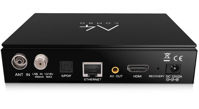 Amiko A4 Combo Android Smart prijemnik TV signala DVB-T2, C, S, S2 - dodatni pogled