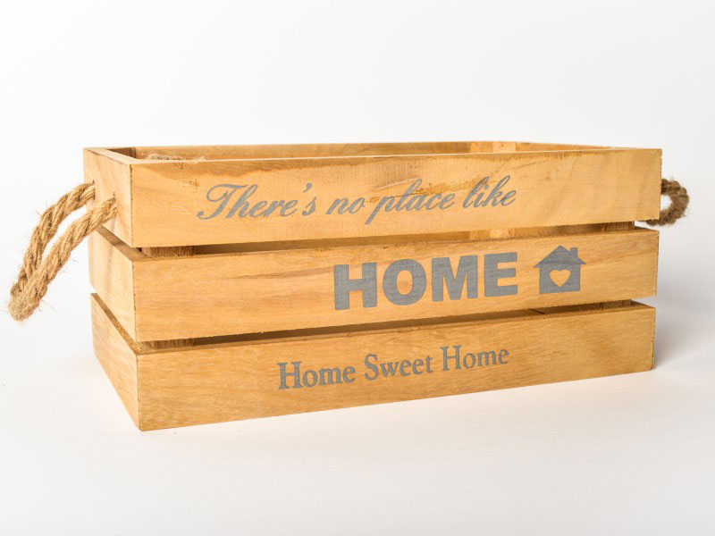 Drvene Kutije Za Odlaganje - Gajbice Od Drveta - 3 Komada - Home Sweet Home - dodatni pogled