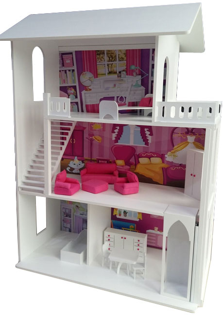 Velika kućica za lutke sa nameštajem Neva 110cm - dodatni pogled