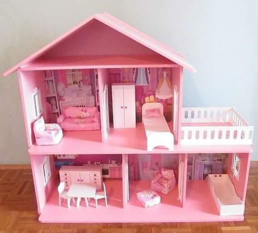 Velika kućica za lutke sa nameštajem Ariana roze - dodatni pogled