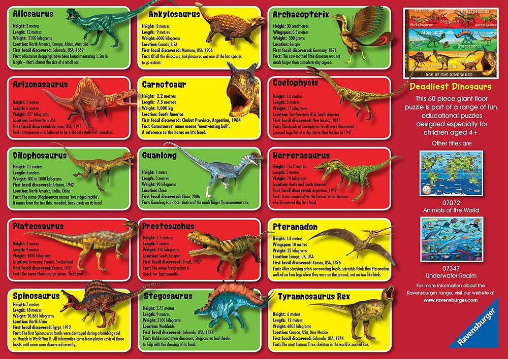 Ravensburger puzzle 05393 - Najopasniji dinosaurusi - dodatni pogled