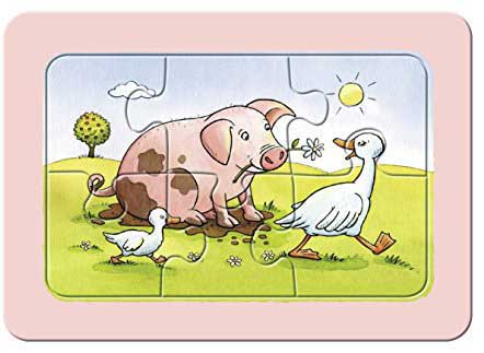 Ravensburger puzzle 3x6 delova - Krava, prase, konj 06571 - dodatni pogled