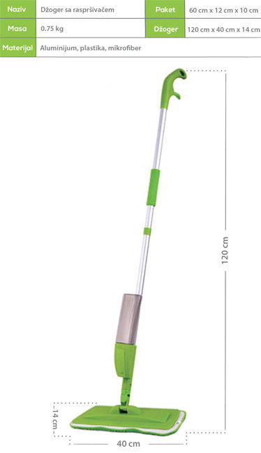 Džoger sa raspršivačem Spray Mop - dodatni pogled