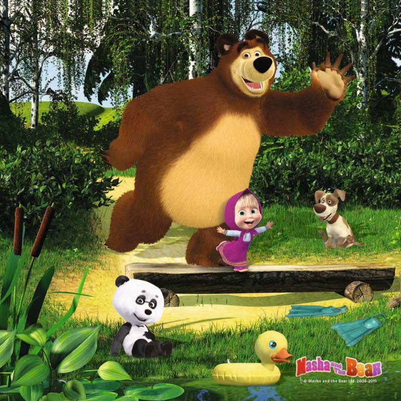 Ravensburger puzzle 110 delova - 3 u 1 Masa i medved 07027 - dodatni pogled