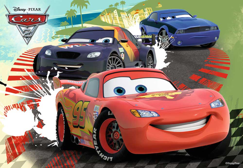 Ravensburger puzzle 60 delova  + igra memorije - Cars 2u1 07227 - dodatni pogled