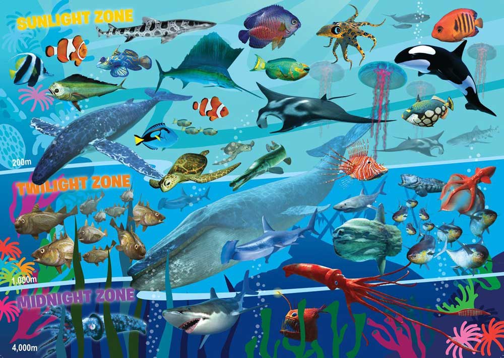 Ravensburger puzzle 60 delova - Podvodne životinje 07347 - dodatni pogled