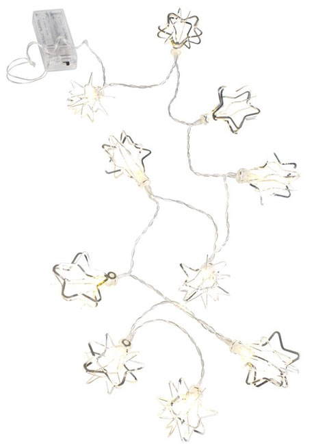 Novogodišnje LED lampice na baterije Zvezde - dodatni pogled