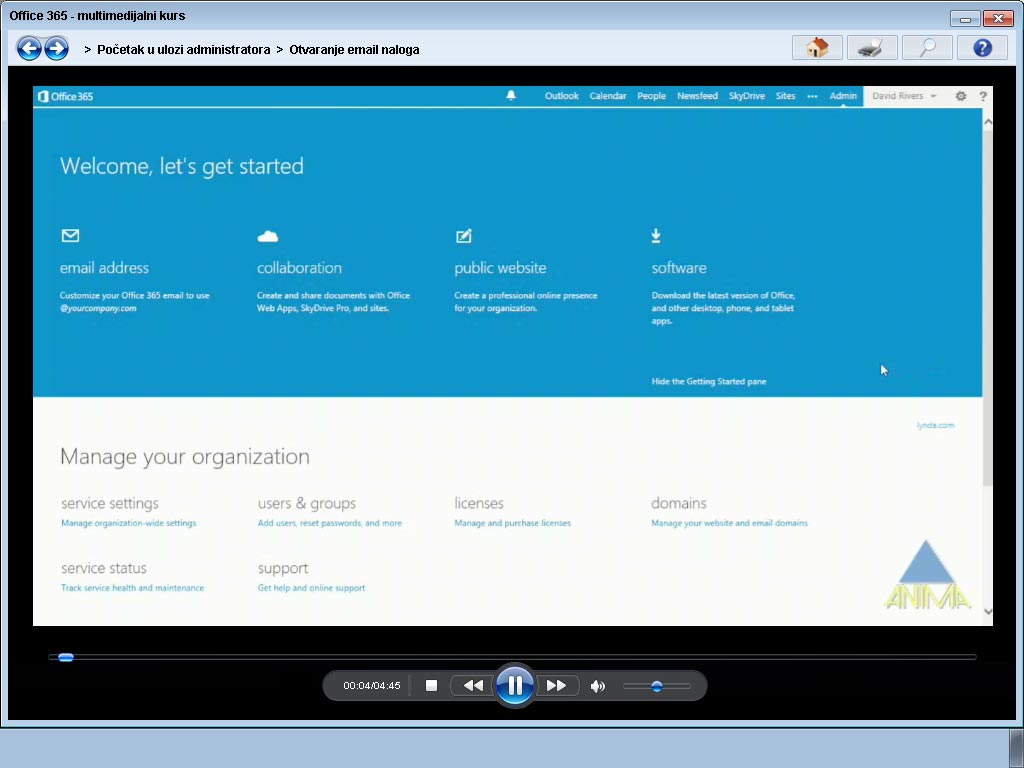 Multimedijalni kurs Office 365 - dodatni pogled