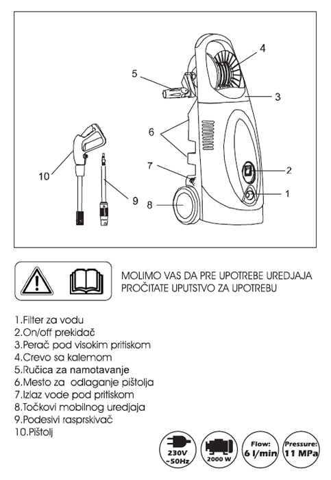 Perač pod pritiskom 200 bar WHR2000 - dodatni pogled