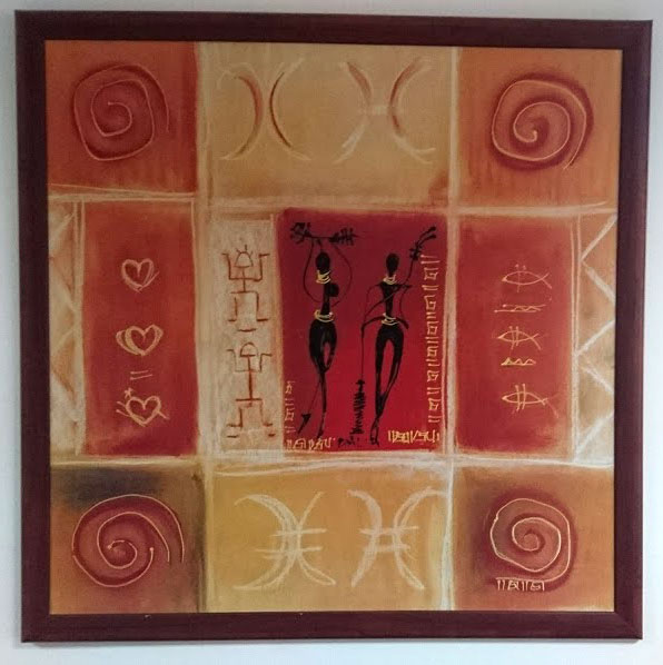 Slika u Drvenom Ramu - Nieno - Dalia - 69 x 69 cm - dodatni pogled