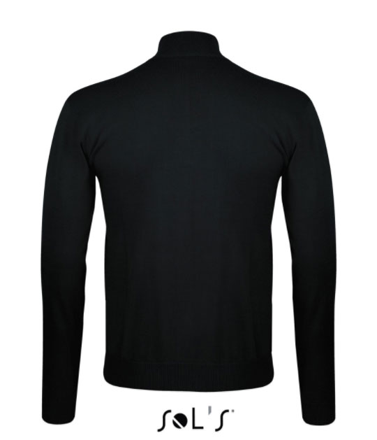 Sols Muški džemper sa rajsferšlusom Gordon Men Black veličina S 00548 - dodatni pogled