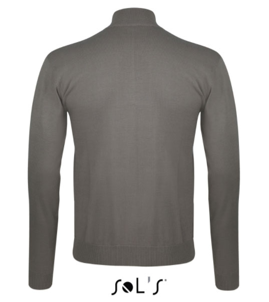 Sols Muški džemper sa rajsferšlusom Gordon Men Grey veličina 3XL 00548 - dodatni pogled