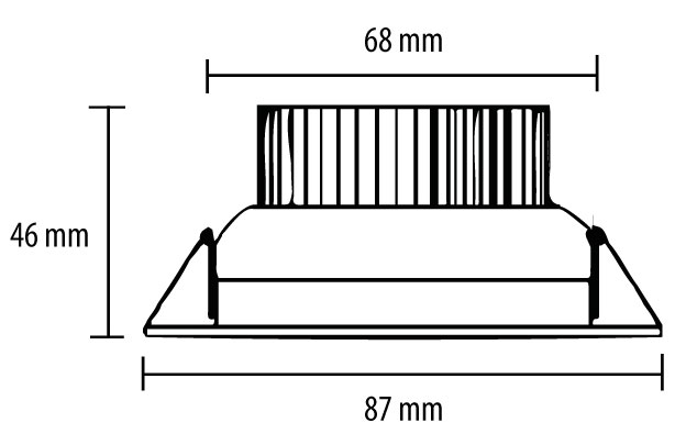 Ugradna LED lampa 3x1W toplo bela LUG31-WW - dodatni pogled