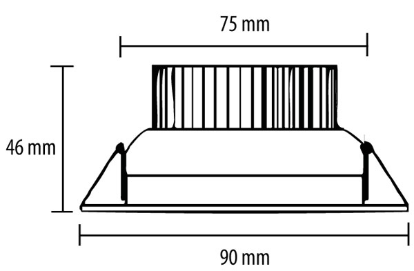 Ugradna LED lampa 4x1W dnevna svetlost LUG41-W - dodatni pogled