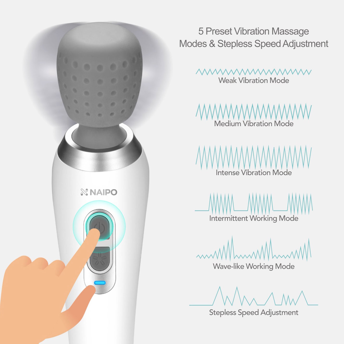 Masažer za celo telo Naipo MGPC-806P - dodatni pogled