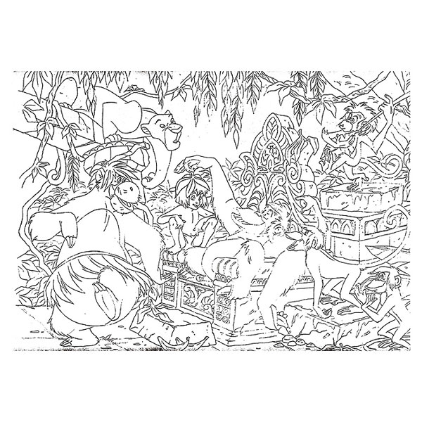 Lisciani Puzzle Knjiga O Džungli složi i oboji 108 delova 31690 - dodatni pogled