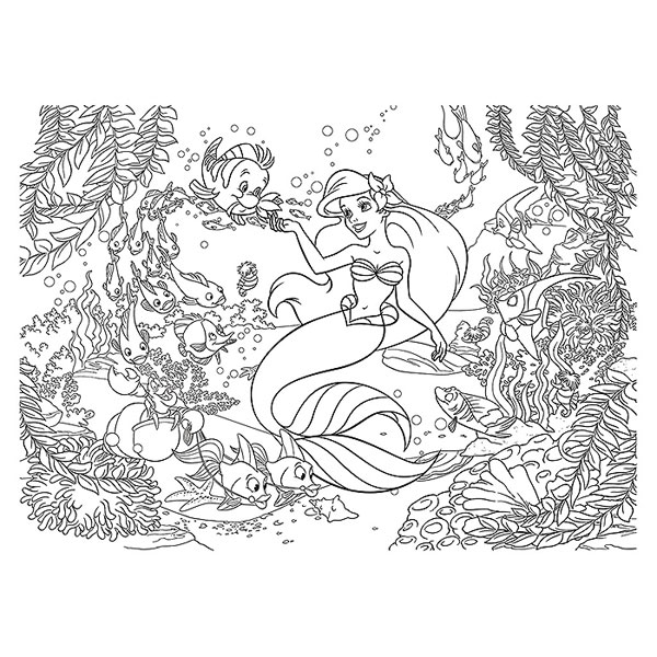 Lisciani Puzzle Mala Sirena složi i oboji 108 delova 32580 - dodatni pogled