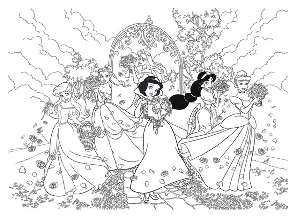 Lisciani Puzzle Maxi Disney Princeze Složi i oboji 2u1 108 delova 31711 - dodatni pogled