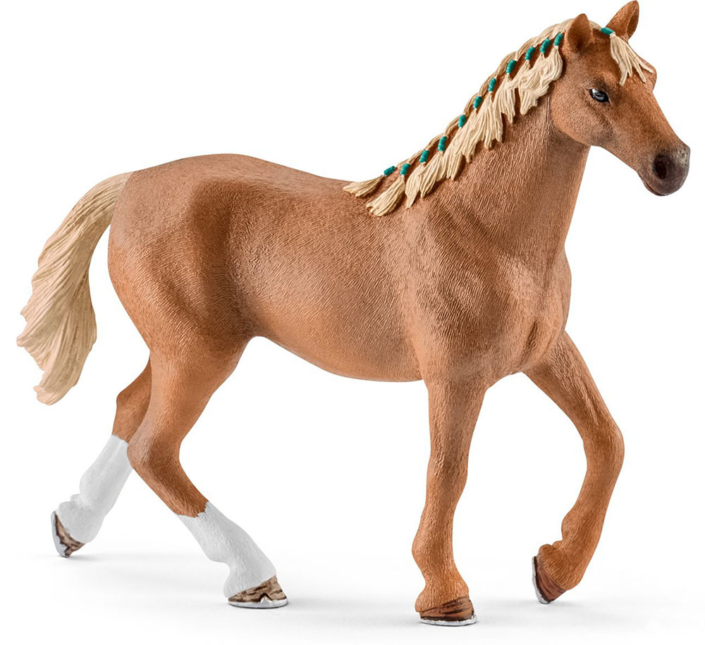 Schleich Figurice Domaće životinje - Engleski rasni konj - kobila - sa opremom 42360 - dodatni pogled
