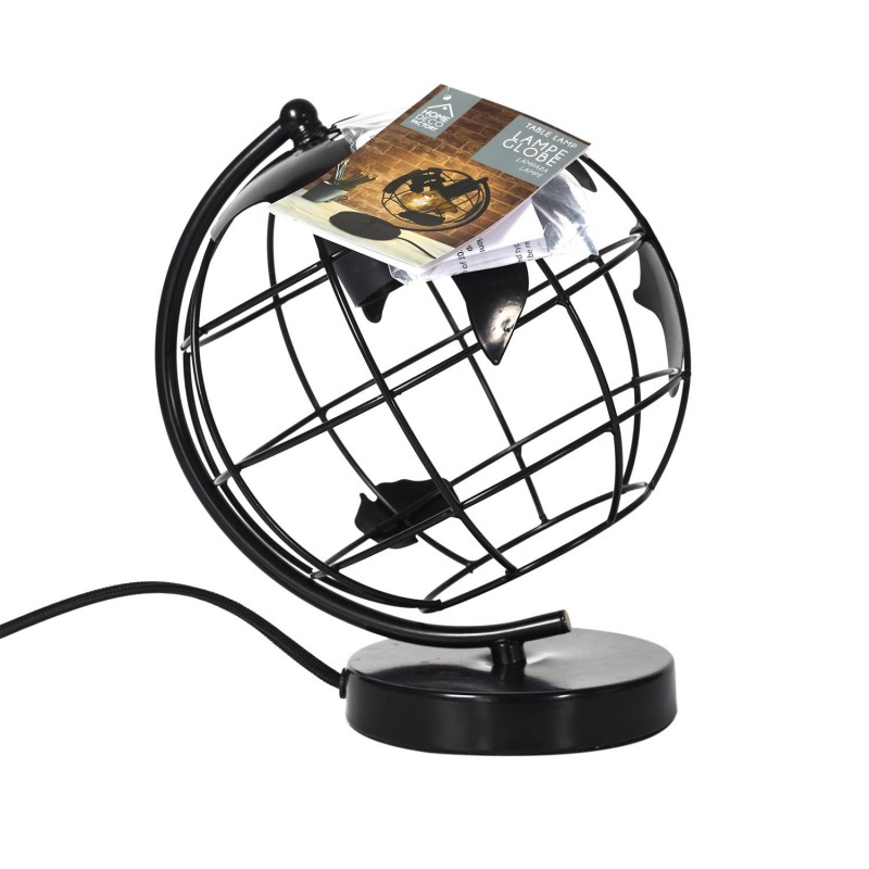 Stona lampa Globus metalna crna - dodatni pogled