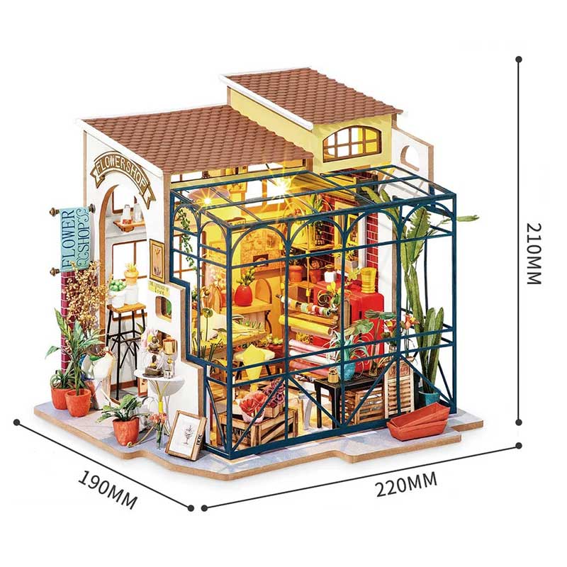 Robotime 3D slagalica Emilijina cvećara - dodatni pogled