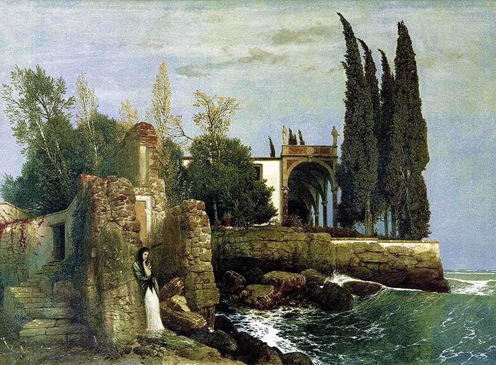 Ravensburger puzzle Art -Böcklin - Villa am Meer 300 delova RA14022 - dodatni pogled