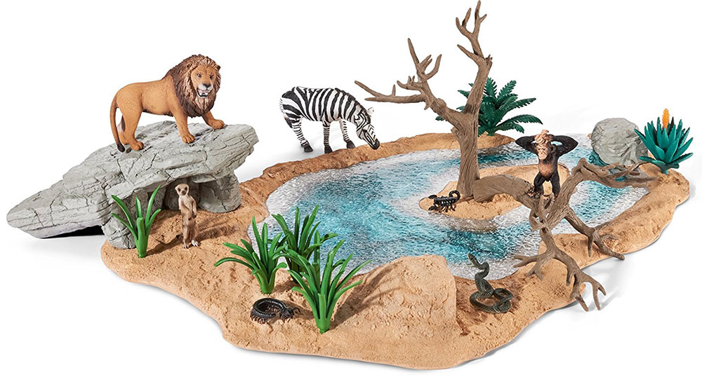 Schleich Figure Divlje životinje - Pojilište u divljini 42258 - dodatni pogled