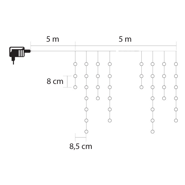 5 metara 300 kom LED niz za spoljnu i unutrašnju upotrebu - dodatni pogled