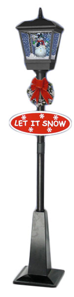 LED Novogodišnja Ulična Lampa Sa Snegom i Melodijama 180 cm Black - dodatni pogled