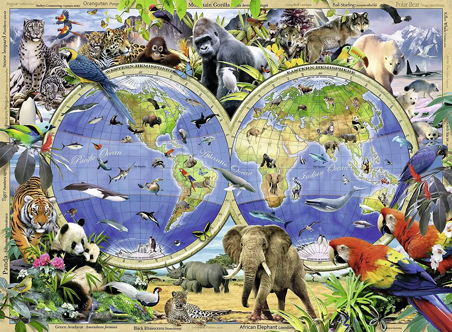 Ravensburger puzzle Art - Životinje - World of Wildlife 300XXL delova 13173
