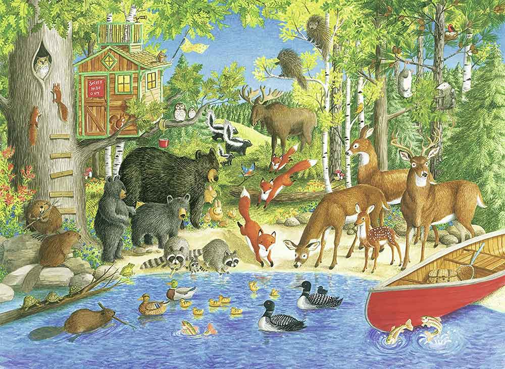 Ravensburger puzzle XXL - Životinje - Woodland Friends 200 delova RA12740 - dodatni pogled