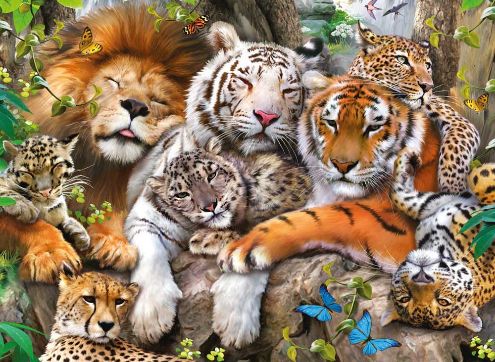 Ravensburger puzzle XXL - Životinje - Big Cat Nap 200 delova RA12721 - dodatni pogled