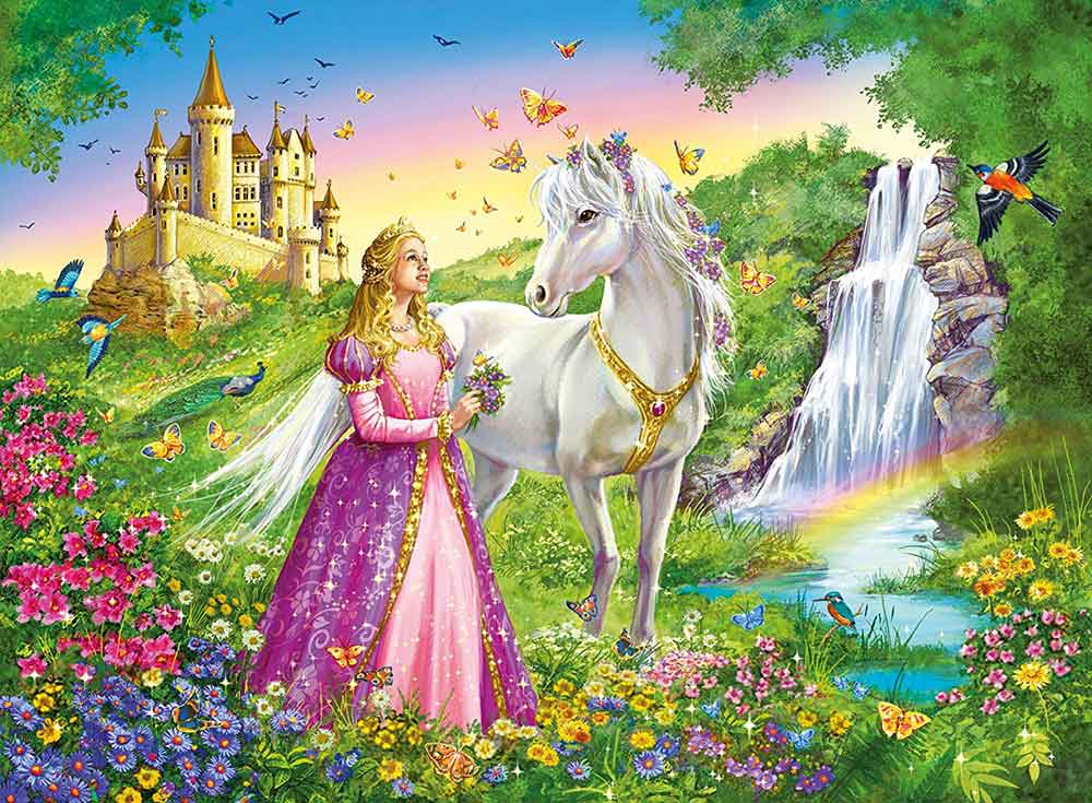 Ravensburger puzzle XXL - Princess with White Horse and Castle 200 delova RA12613 - dodatni pogled