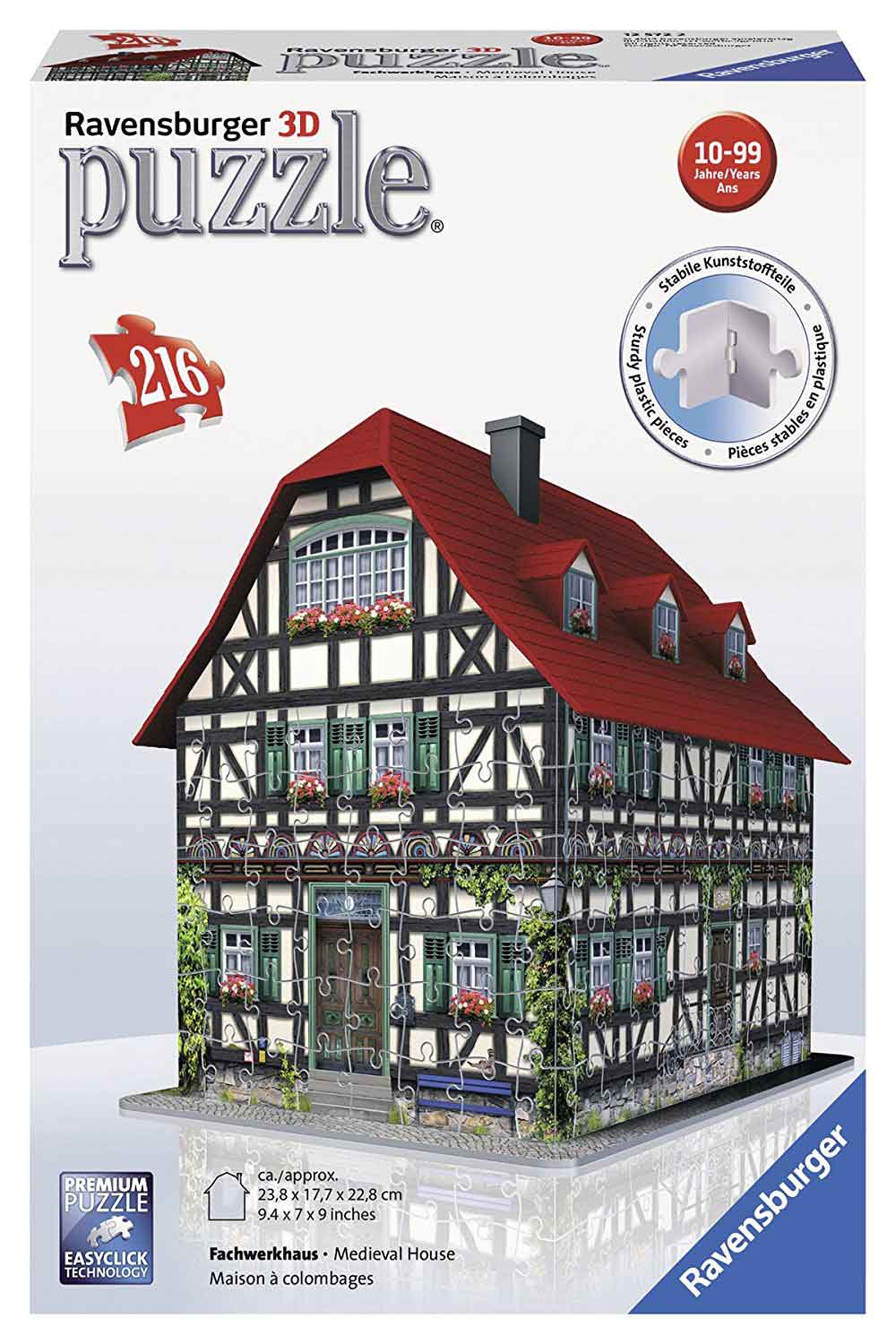 Ravensburger 3D puzzle Medieval House 216 delova RA12572 - dodatni pogled