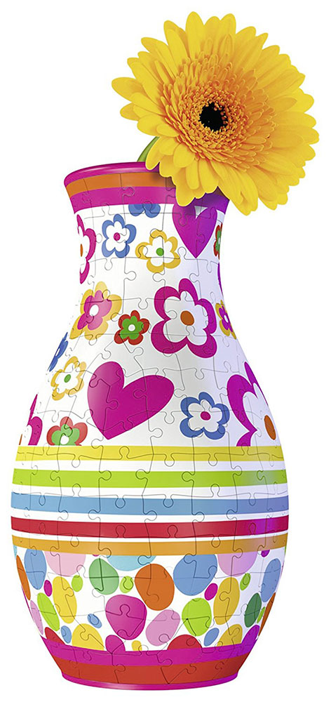  Ravensburger 3D puzzle GIRLY GIRL edition - Za devojčice - Vaza za cveće - Art - Vase Agatha Ruiz De La Prade 216 delova RA12057 - dodatni pogled