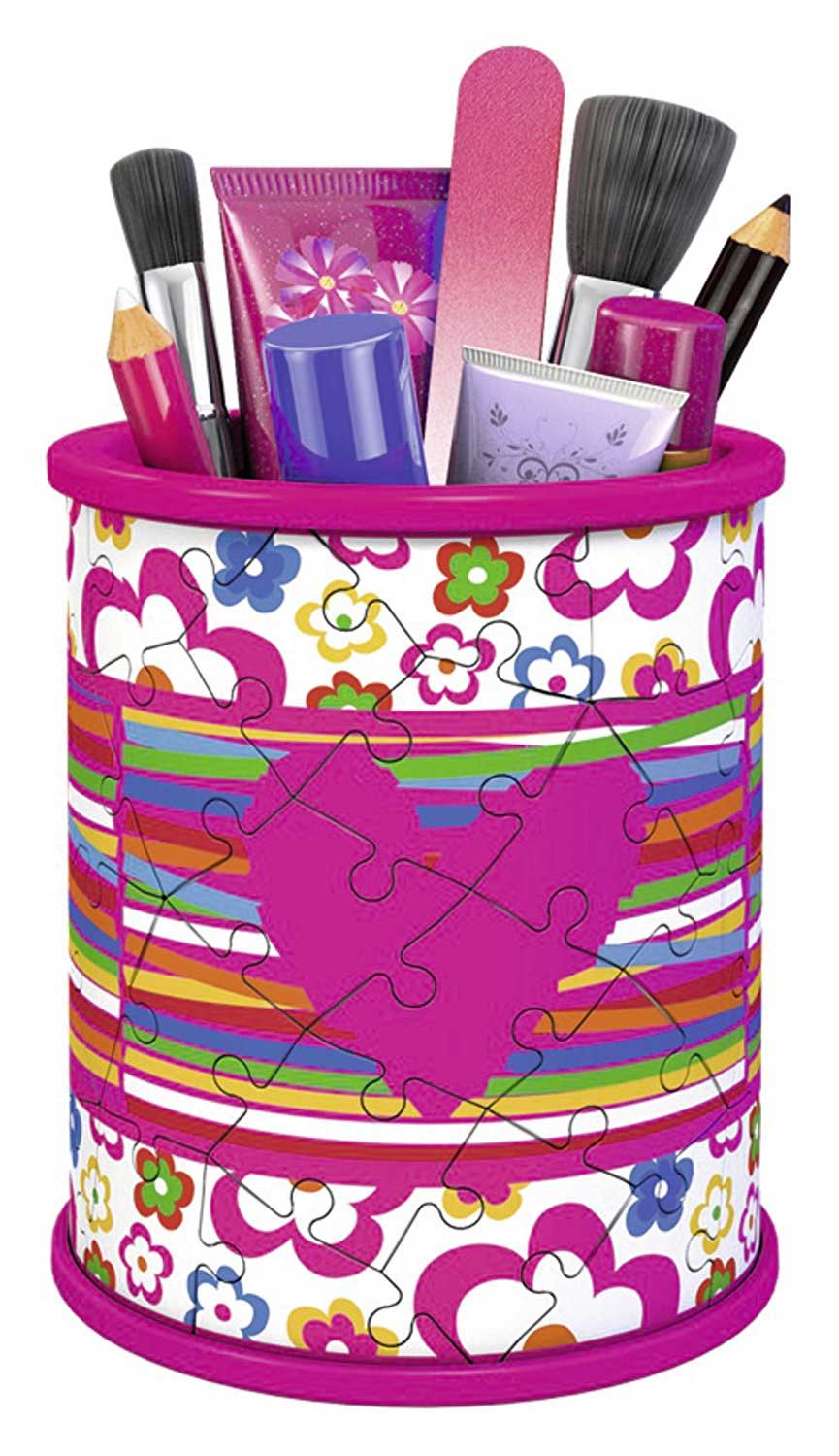  Ravensburger 3D puzzle GIRLY GIRL edition - Za devojčice - Kutija za olovke - Art - Pencil Cup Agatha Ruiz De La Prade 54 dela RA12076 - dodatni pogled