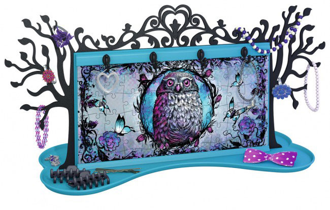 Ravensburger 3D puzzle GIRLY GIRL edition - Za devojčice - Drvce za odlaganje nakita - Životinje - Animal Trend Jewellery Tree 108 delova RA12079 - dodatni pogled