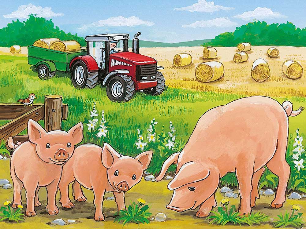 Ravensburger puzzle kocke Childrens Puzzle Cubes - Farm Animals 12 kocki  RA07471 - dodatni pogled