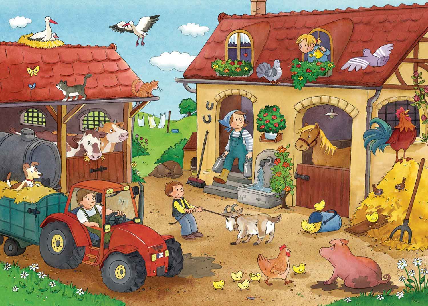 Ravensburger puzzle Dečije puzle - 2x12 - Working on the Farm 2x12 delova RA07560 - dodatni pogled