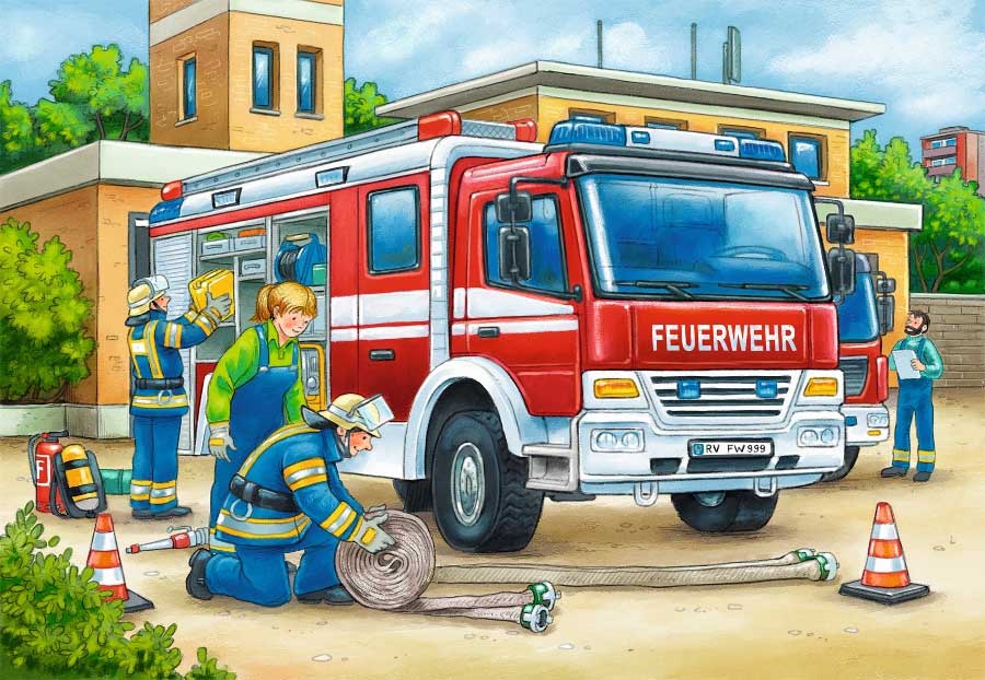 Ravensburger puzzle Dečije puzle - 2x12 - Police and Firefighters 2x12 delova RA07574 - dodatni pogled