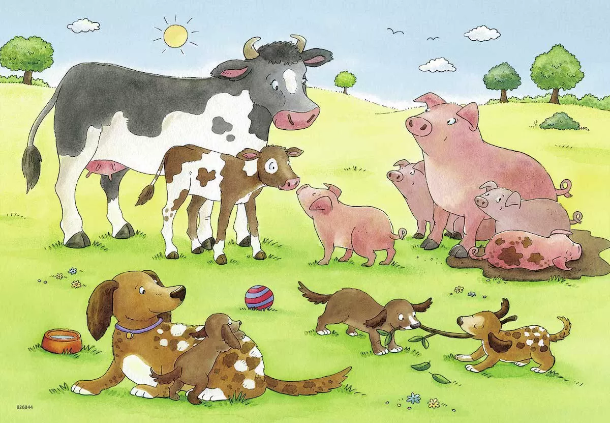 Ravensburger puzzle Dečije puzle - 2x12 - Životinje - Animals Children 2x12 delova RA07590