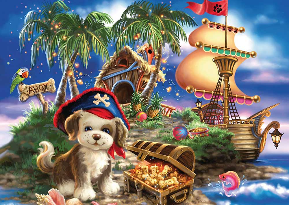 Ravensburger puzzle Dečije puzle - 35 - Životinje - Kučići - Puppy Pirate  35 delova RA08764 - dodatni pogled