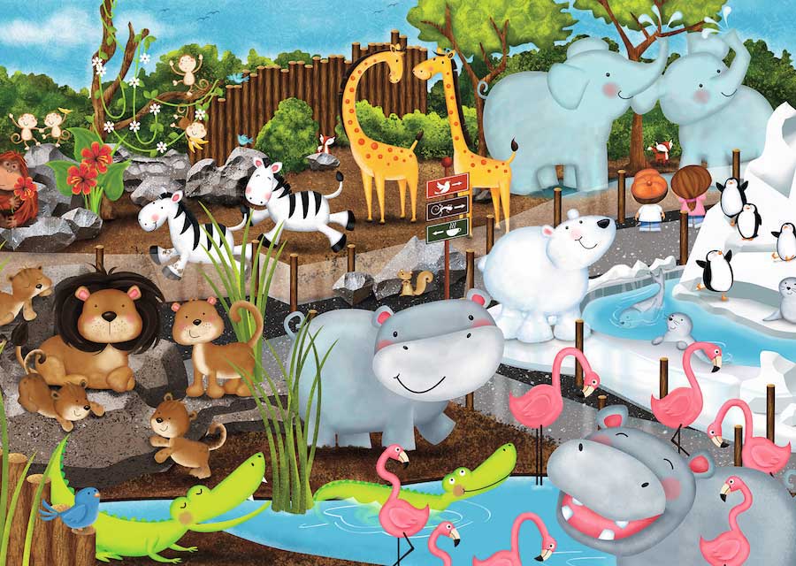 Ravensburger puzzle Dečije puzle - 35 - Životinje - Day at The Zoo  35 delova RA08778 - dodatni pogled